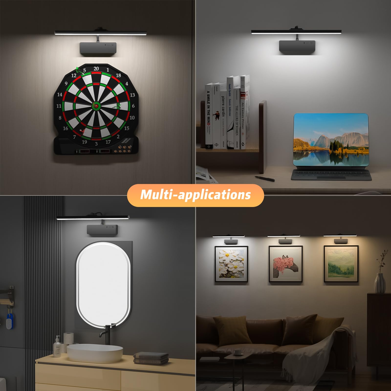Lightbiz metal mounting plate included for secure placement