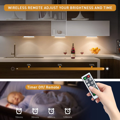 Lightbiz motion-sensor cabinet light activates with nearby motion for convenient night use