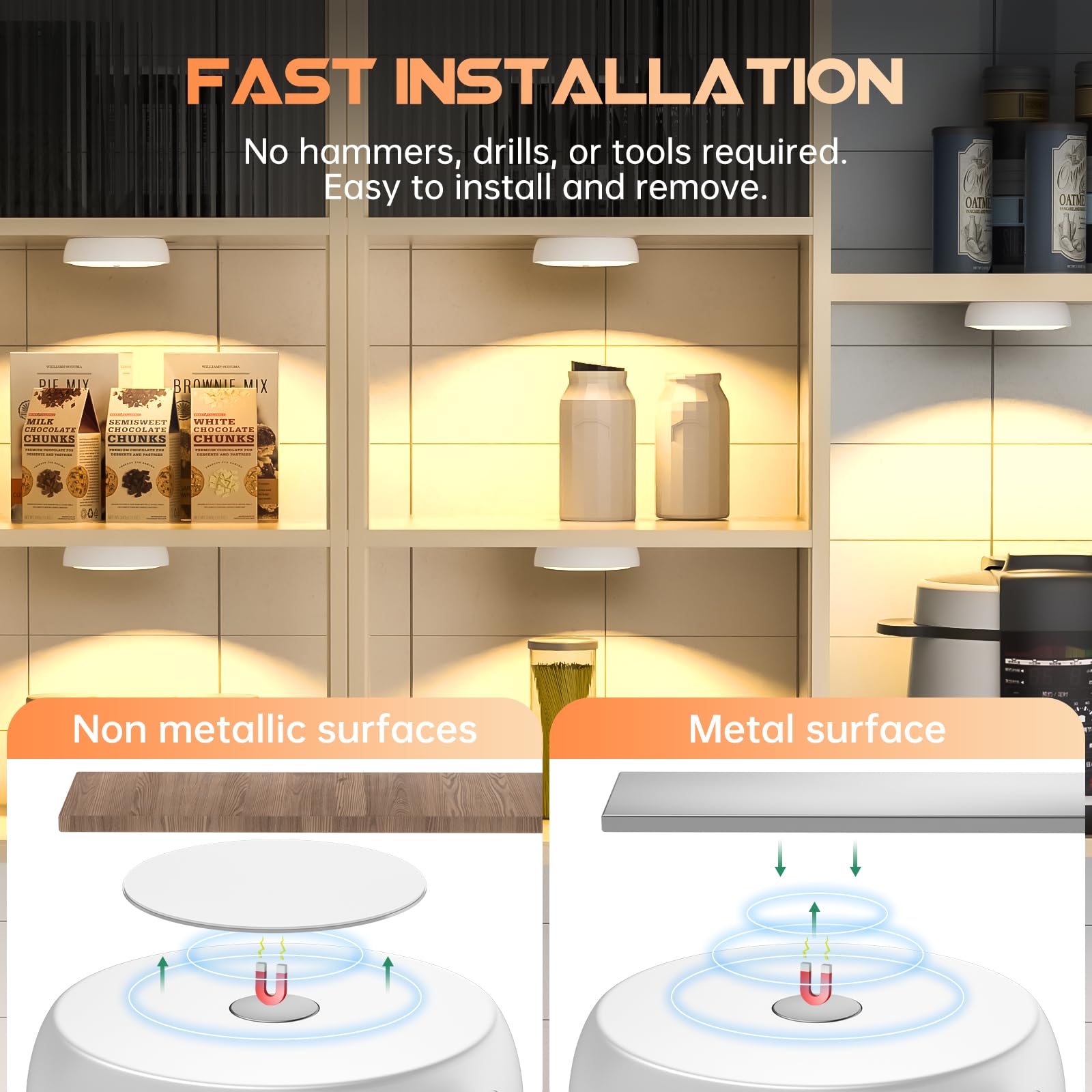 Lightbiz compact puck light suitable for stairs and kitchen areas
