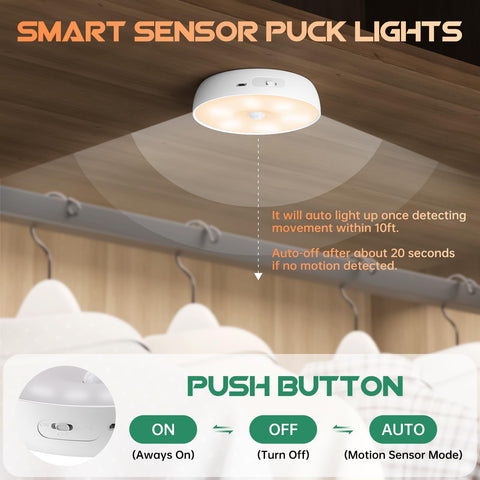 Lightbiz dimmable RGB puck light for mood adjustable brightness