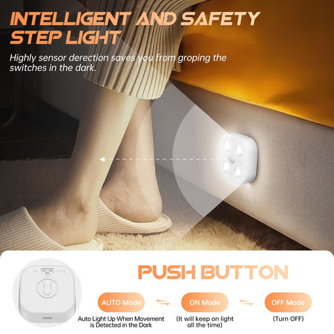 Lightbiz night-mode motion detection covers up to 10 ft in hallways