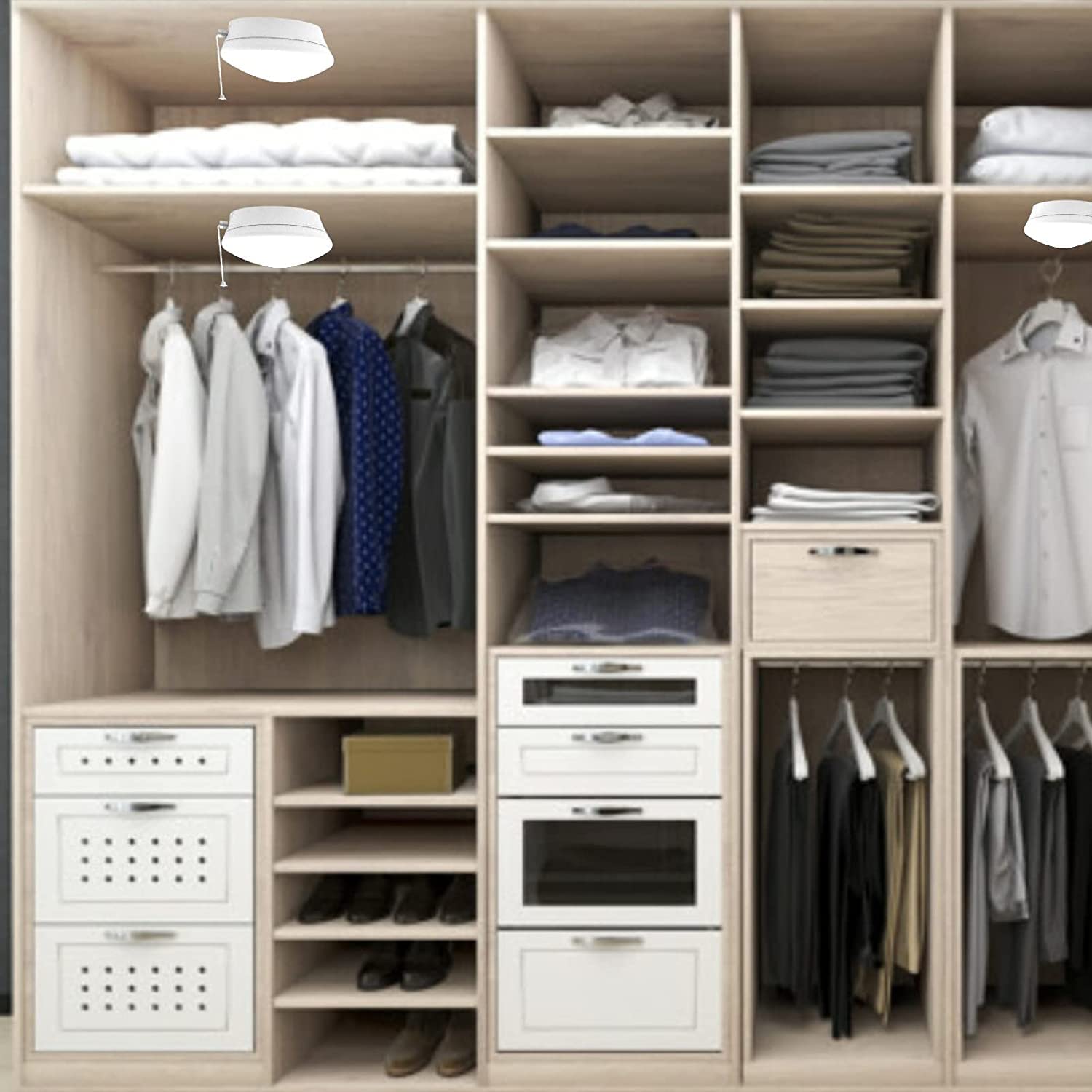 Lightdot closet light application providing convenient illumination.