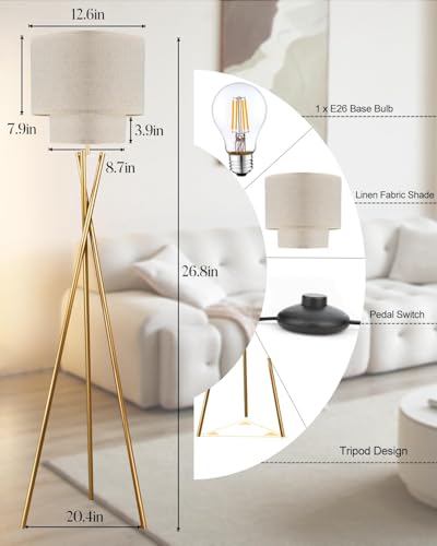 Lightdot lamp shows dual drum shades for soft diffusion