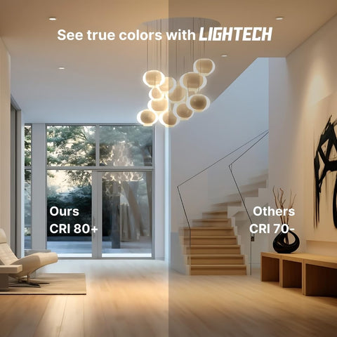 Lightech A19 LED bulbs 3000K warm white for a cozy living space