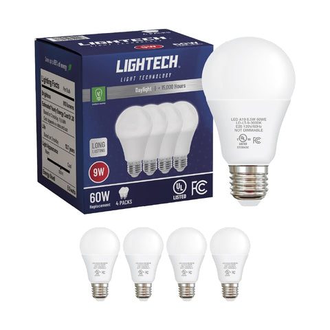 Lightech A19 LED bulbs 4-pack ready for efficient home upgrade