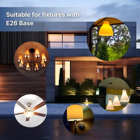 Lightech A19 LED bulbs suitable for bedrooms, living rooms, kitchens, and garages