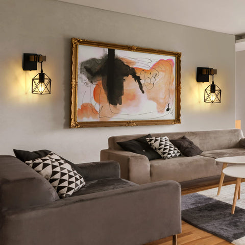 Lightess living room wall light mounted beside seating area