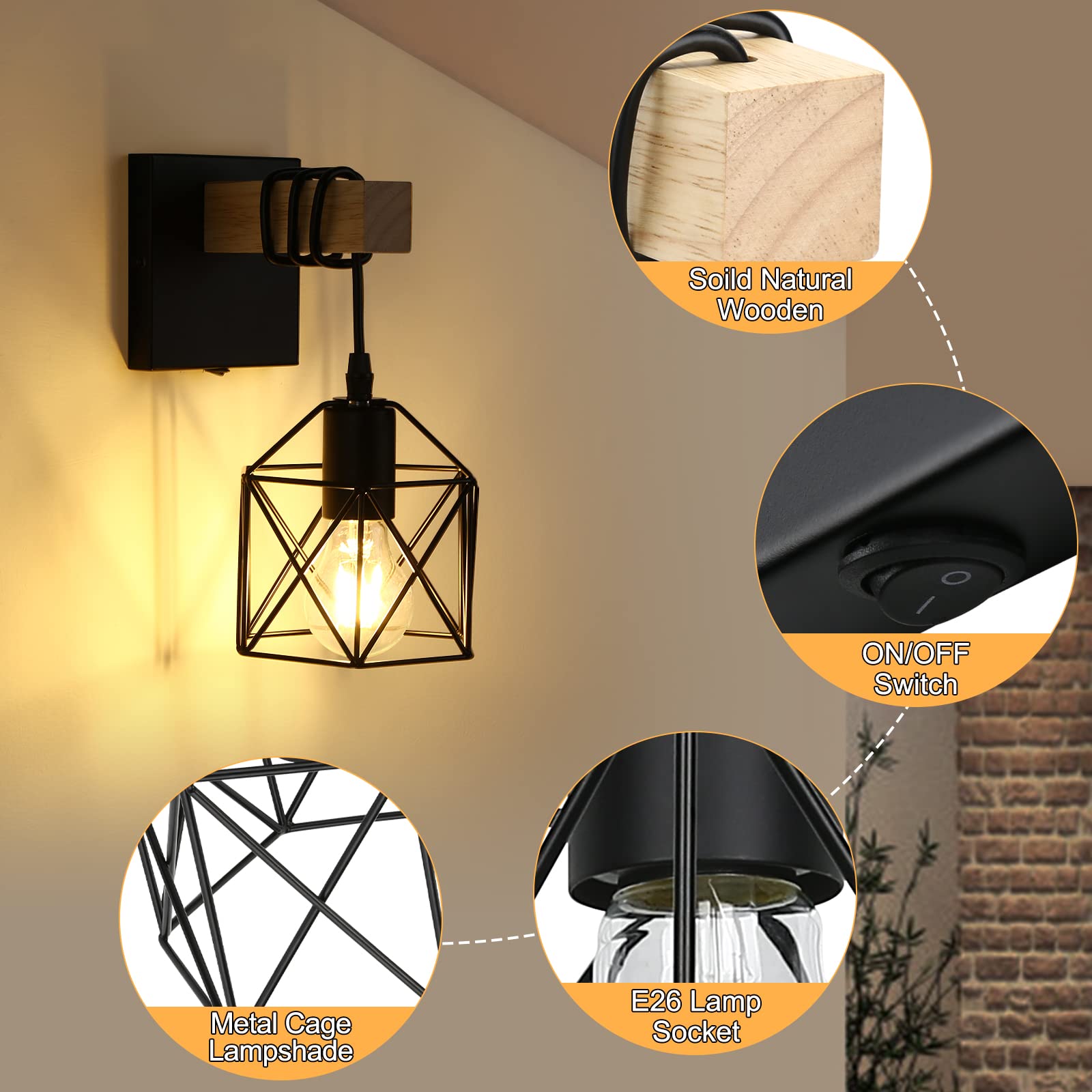 Lightess wall lamp detail displaying durable metal fixture and mounting