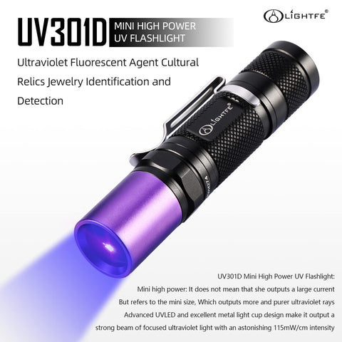 Lightfe UV301D aluminum reflector deep cup concentrates UV light for precise illumination.