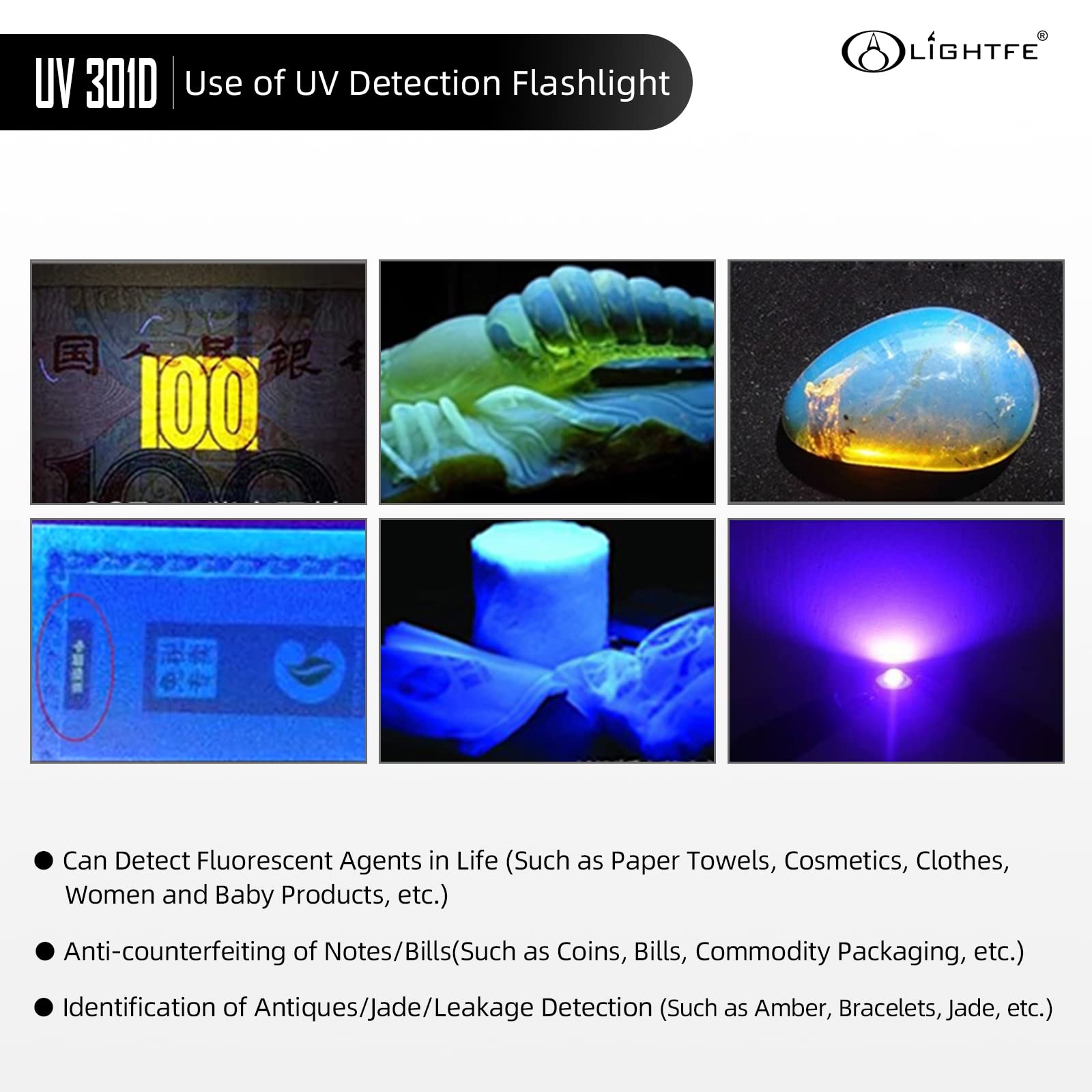Lightfe UV301D IPX-8 waterproof design for outdoor reliability.