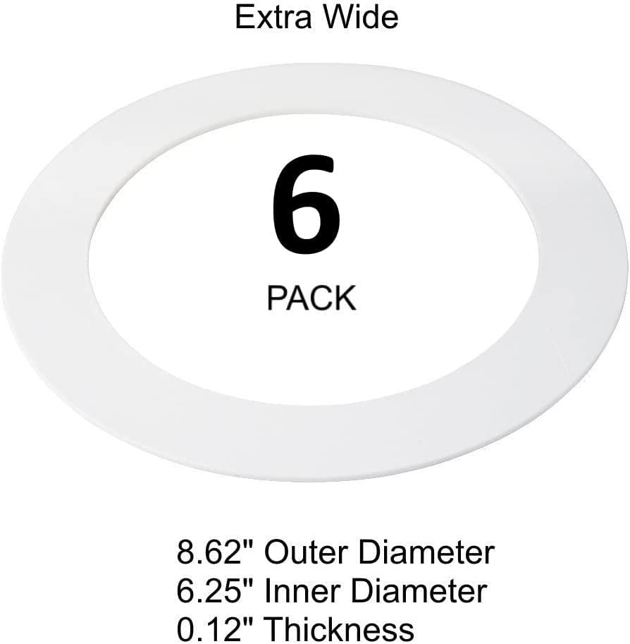 Lighting Labs goof trim ring compatible with 6- and 8-inch recessed cans.