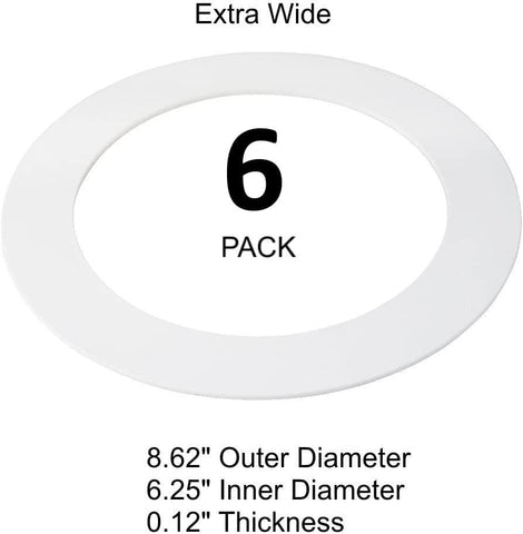 Lighting Labs goof trim ring compatible with 6- and 8-inch recessed cans.