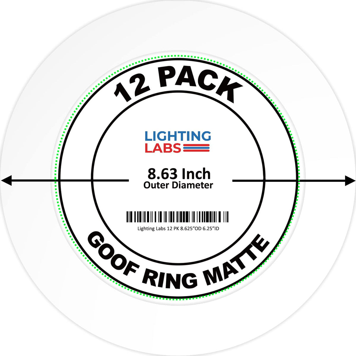 Lighting Labs trim ring with 8.6 inch outer diameter finishes recessed lighting neatly.