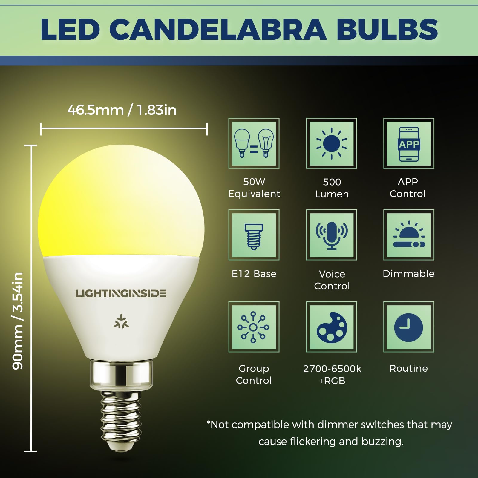 Lightinginside Matter E12 tunable white for focus or relaxation