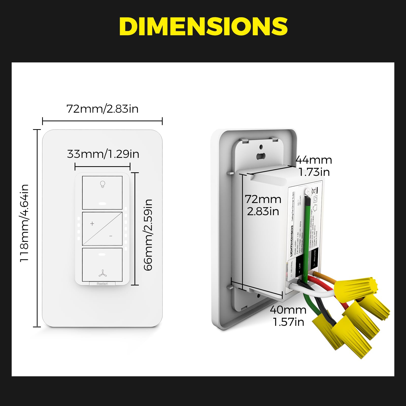 Lightinginside schedule timer feature for hands-free automation.