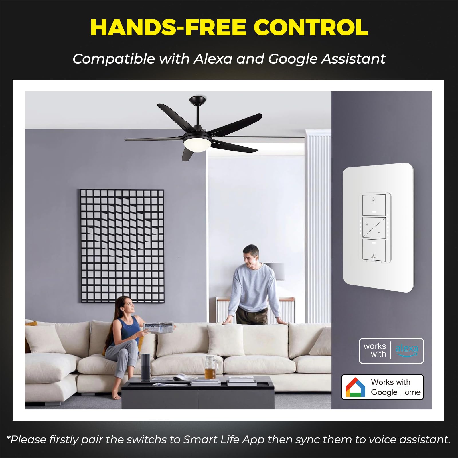 Lightinginside smart light dimmer showing adjustable brightness for mood lighting.