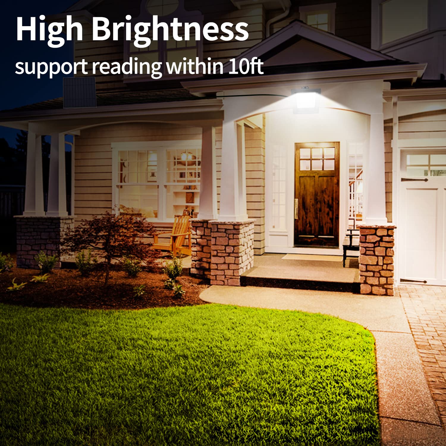 Lightonight extended 16ft cable permits flexible panel placement.