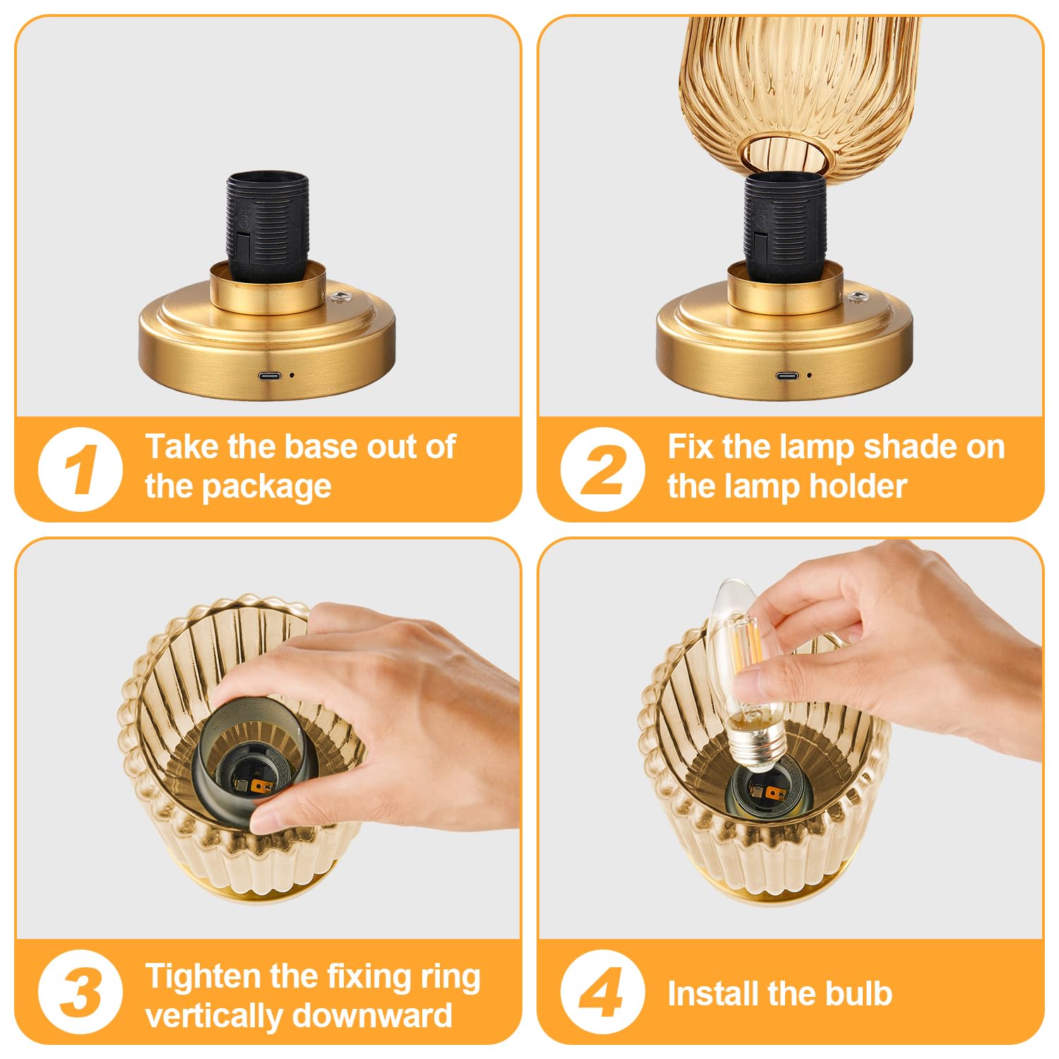 LightRound bulb included for immediate illumination.