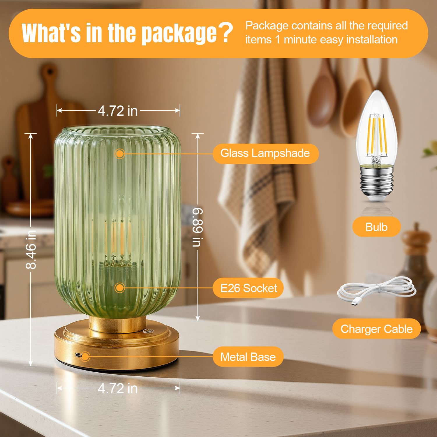 LightRound compact desk lamp on nightstand for work or study.