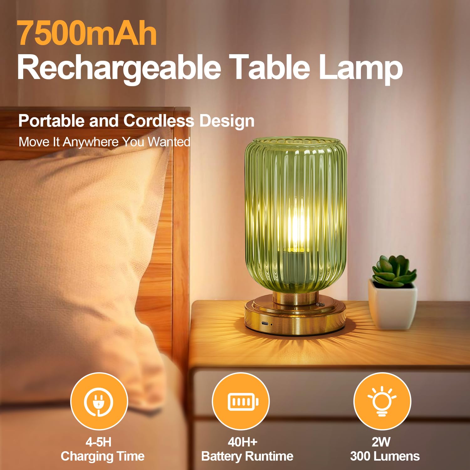 LightRound mid-century gold-base lamp adds elegant decor to living areas.