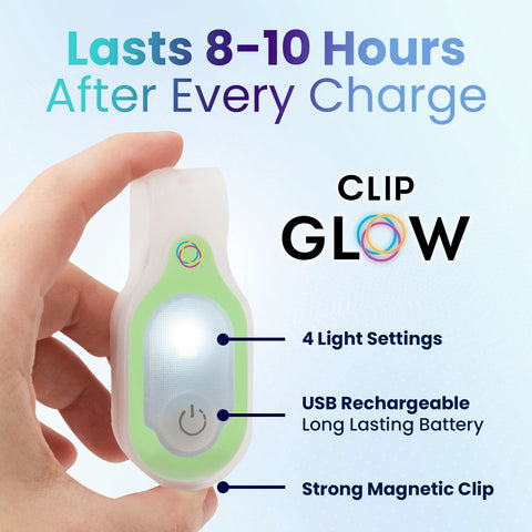 Lightsflo Clipglow four-settings light adapts to high low flash and color mode.