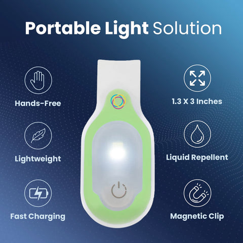 Lightsflo Clipglow USB-rechargeable light offers reliable illumination during long shifts.