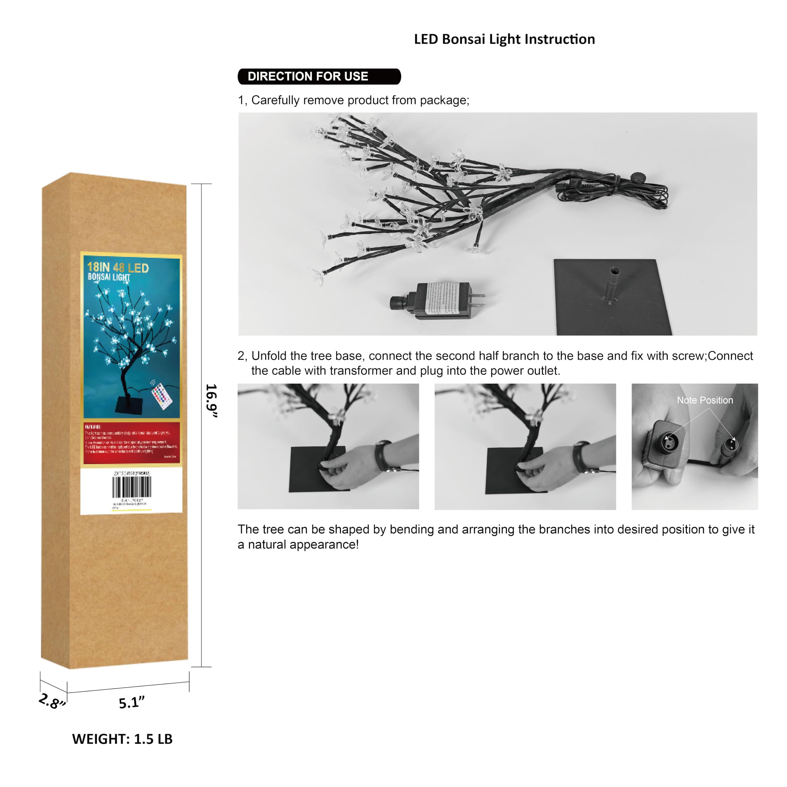 Lightshare sturdy metal base providing stable support