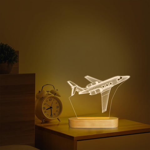 Lightzz airplane night light warm glow creates a gentle evening atmosphere.