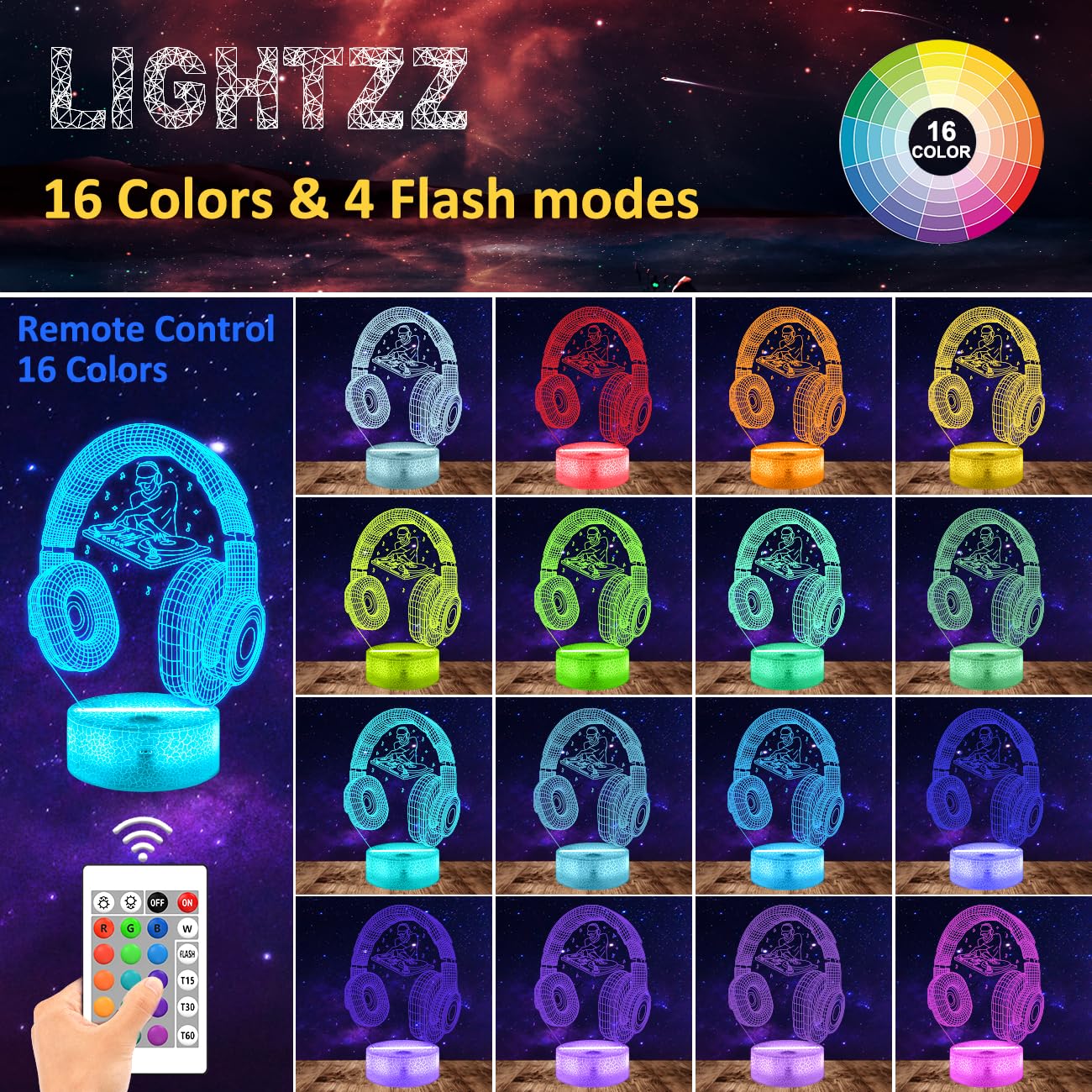 Lightzz DJ Night Light acrylic sheet creates depth in any DJ setup or man cave.