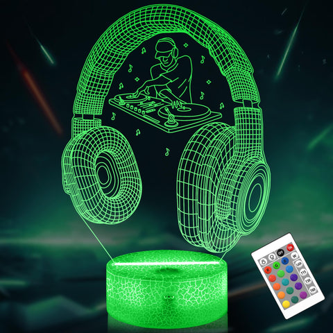 Lightzz DJ Night Light base shows a floating illusion for a sleek bedroom glow.