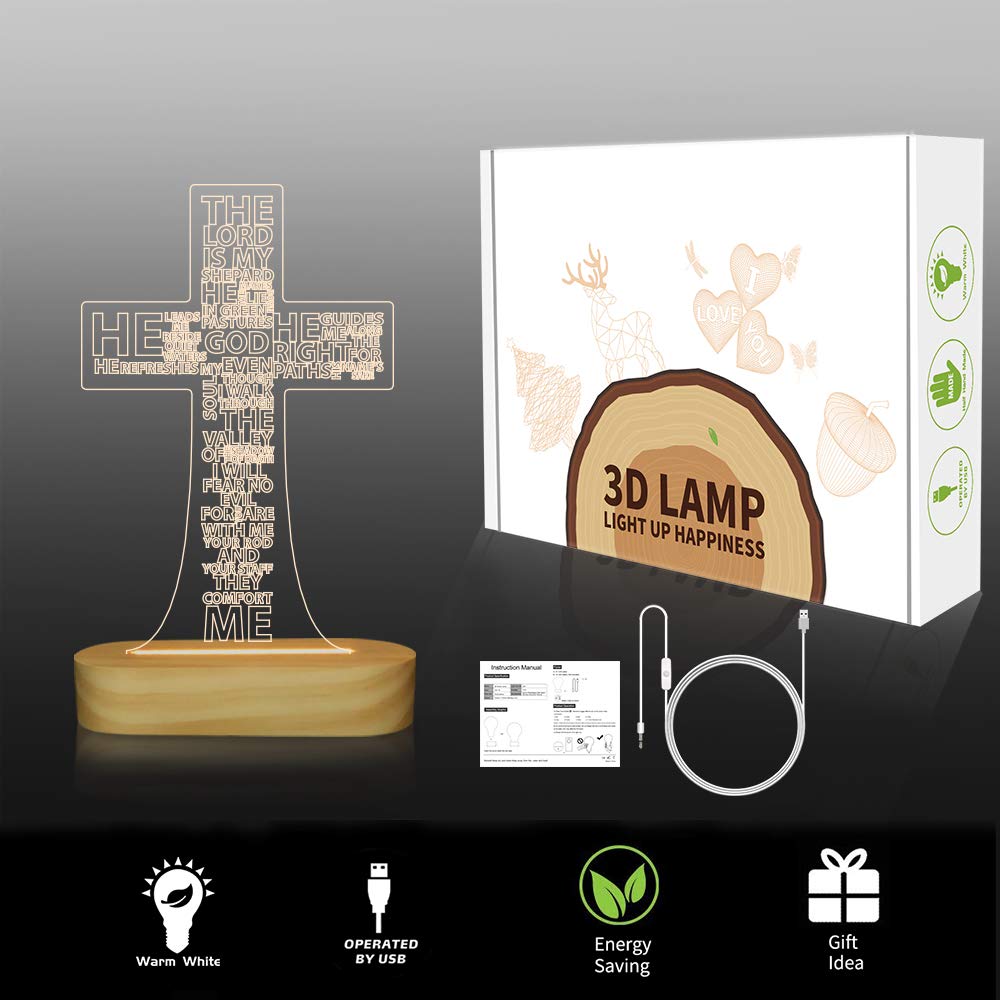 Lightzz Jesus Cross 3D Night Light packaged as a thoughtful gift.