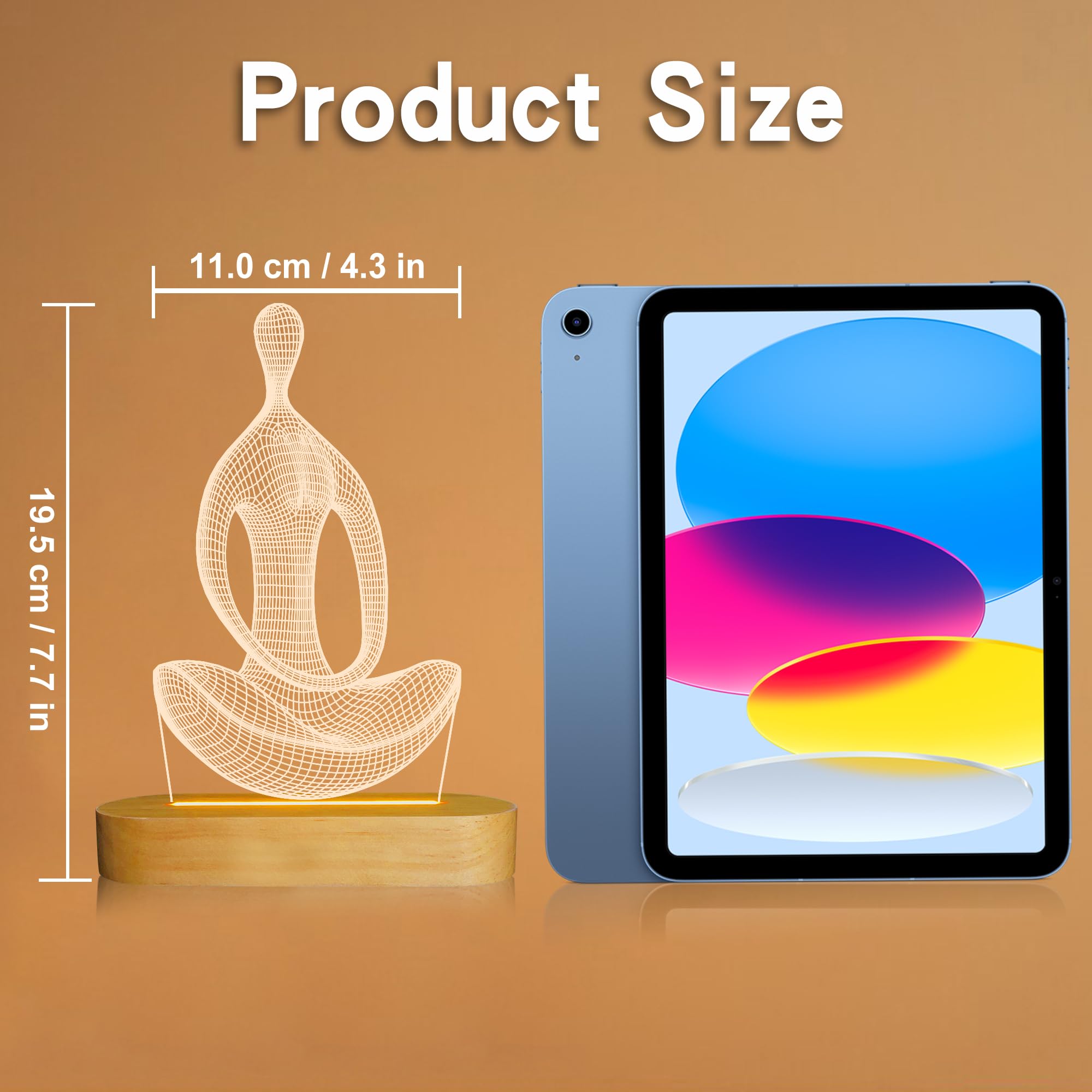 Lightzz Yoga Lamp USB cable enabling flexible power access