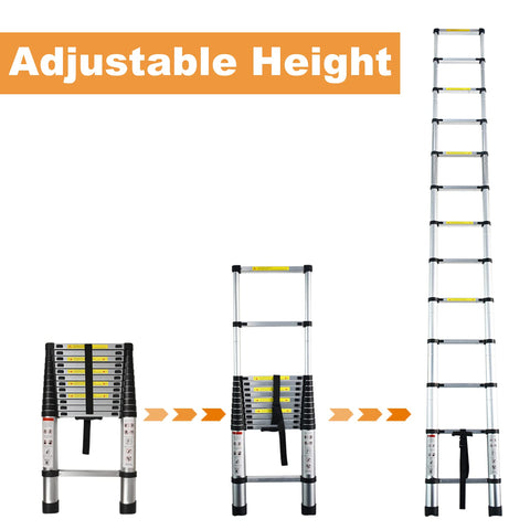 LiGuVCY ladder with height-adjustment and independent latches.