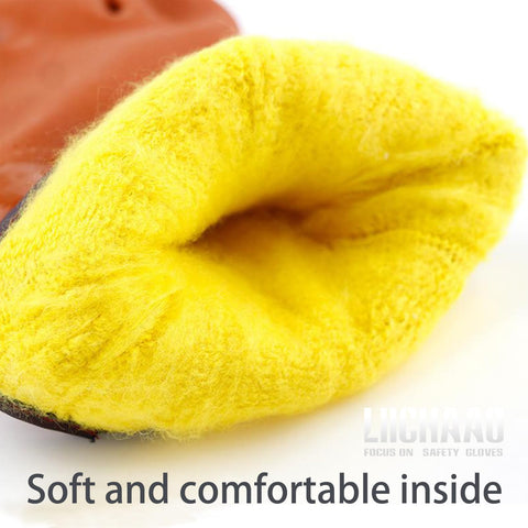 LIICHAAO PVC-coated cashmere liner detail highlighting warmth and flexibility