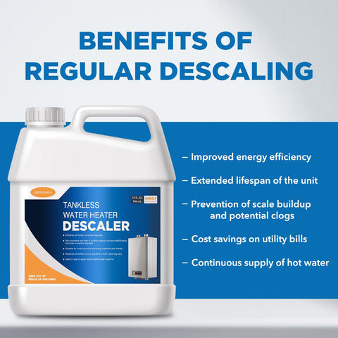 LIIZOUSUDA descaler bottle features a clear label for safe handling.