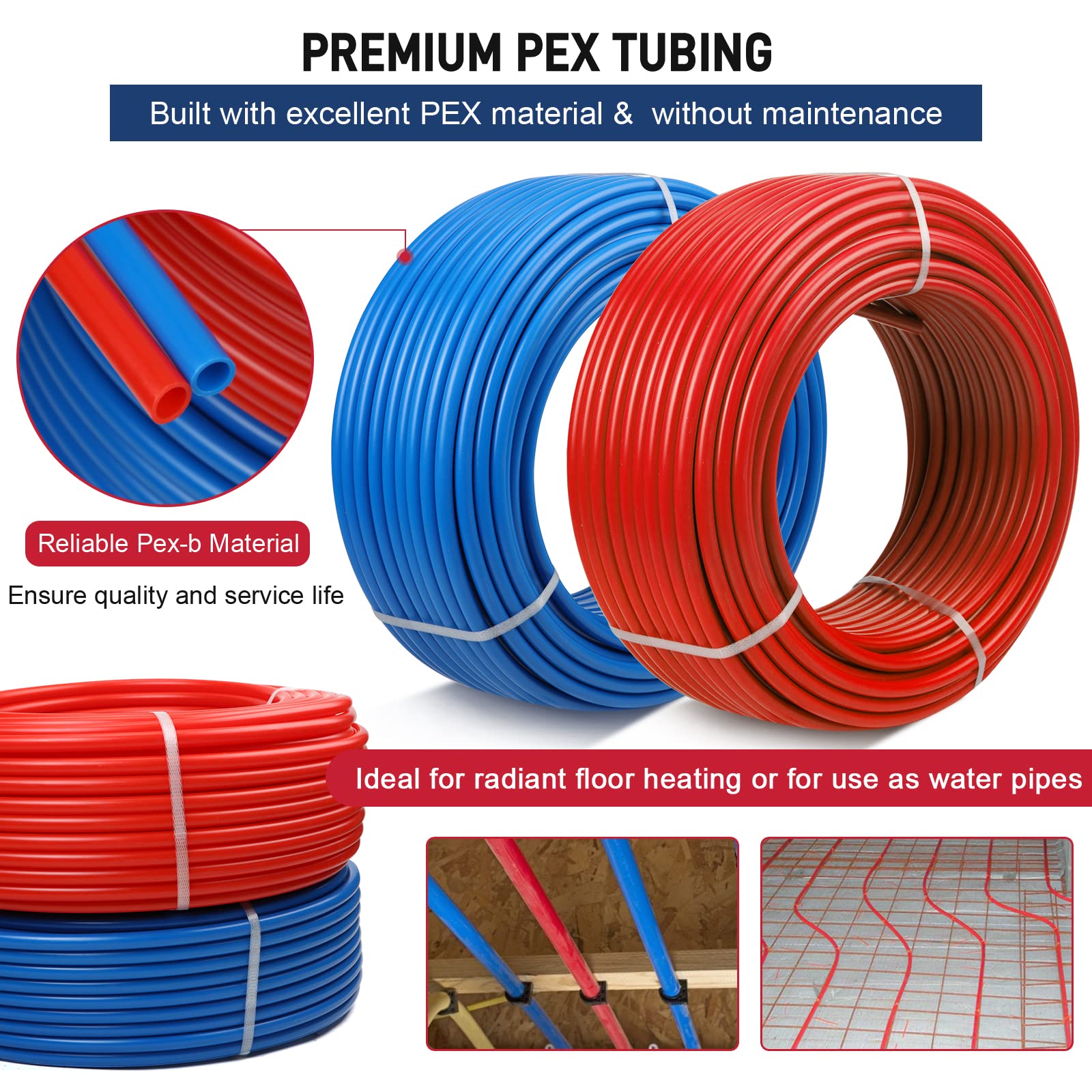 Likeem PEX pipe bend-radius design for tight spaces.