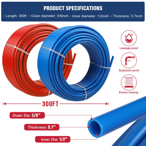 Likeem PEX Pipe two roll pack for convenient installation planning.