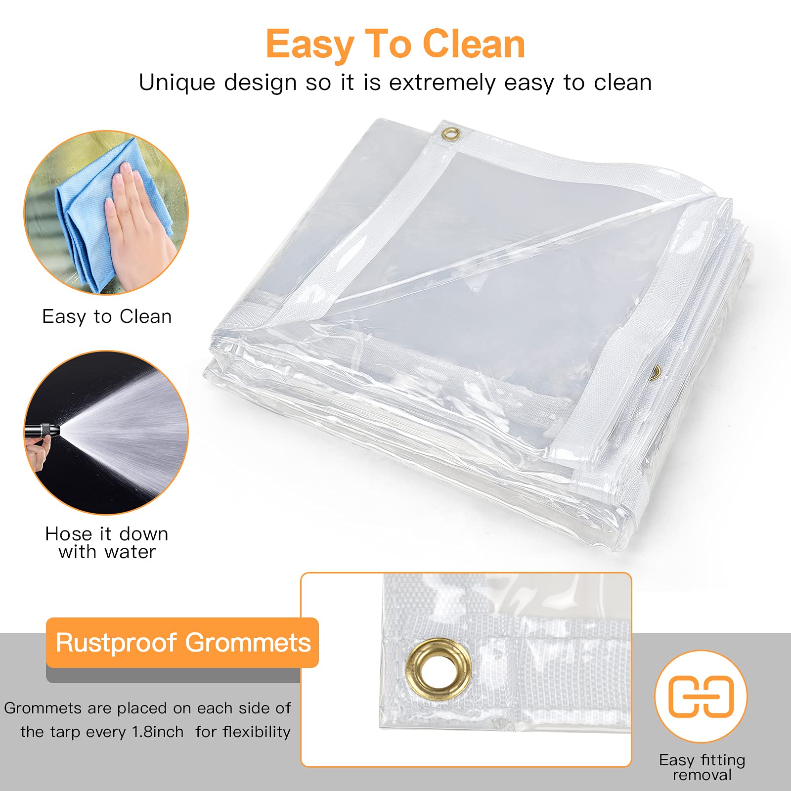 Likeem rainproof windproof tarp clear view shields against showers and wind.