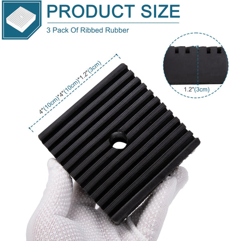 LikeLion solid rubber pad 4x4x1 dampens shocks and protects surfaces.