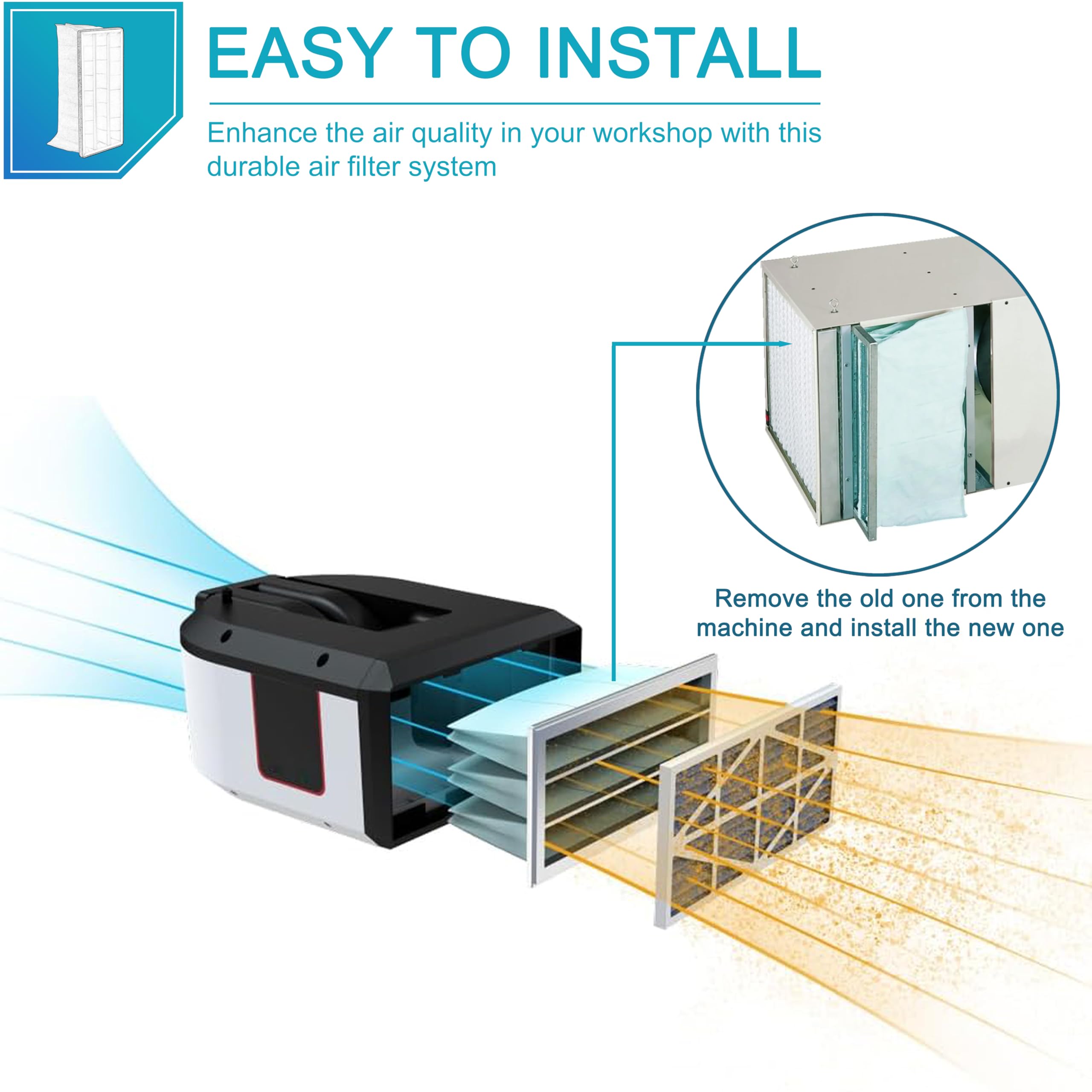 LikeLion washable outer filter for quick maintenance.