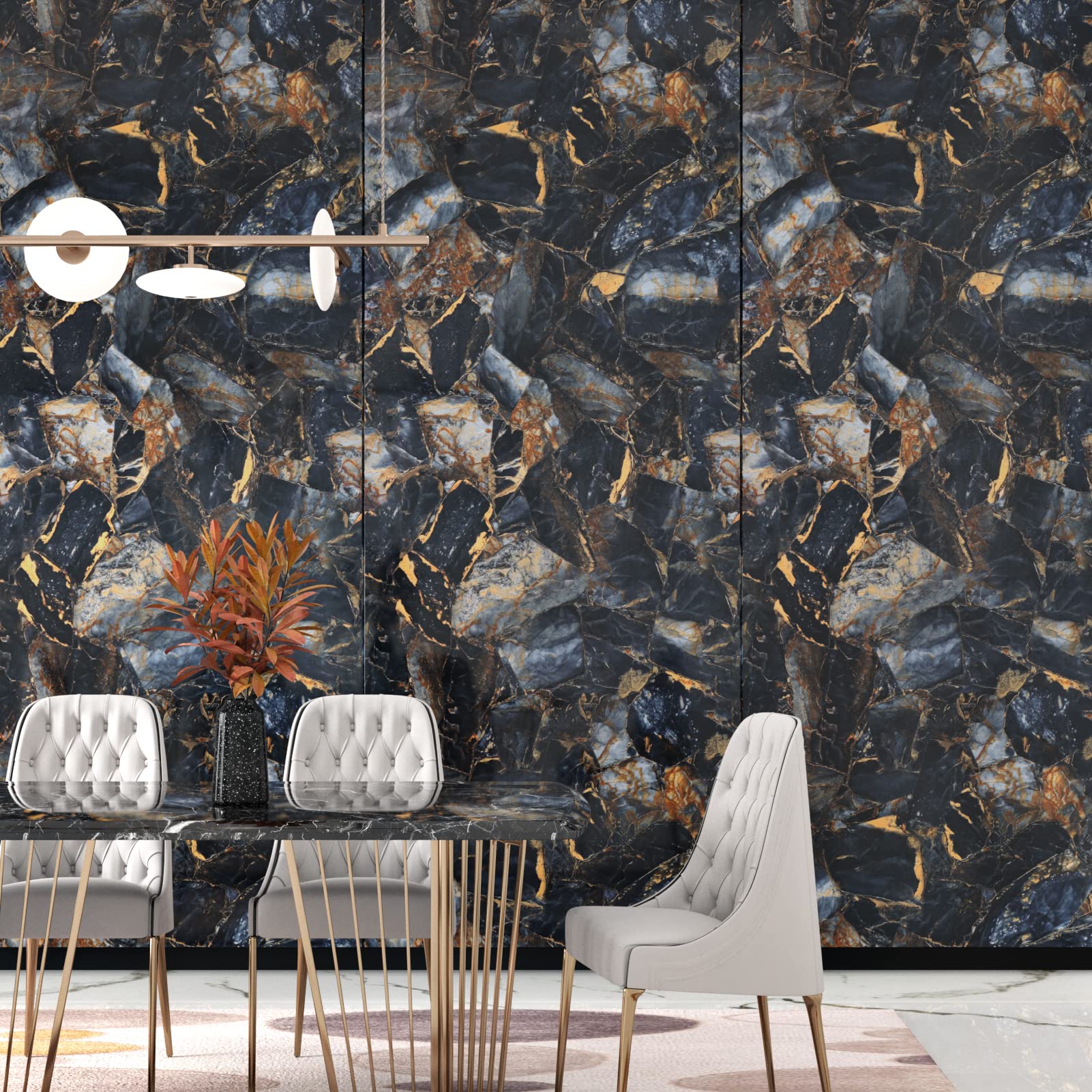 LIKILIKI easy-to-clean marble film on cabinets or backsplashes