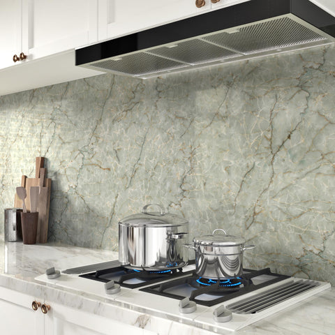 LIKILIKI marble surface liner for cabinets and shelves with a glossy finish.