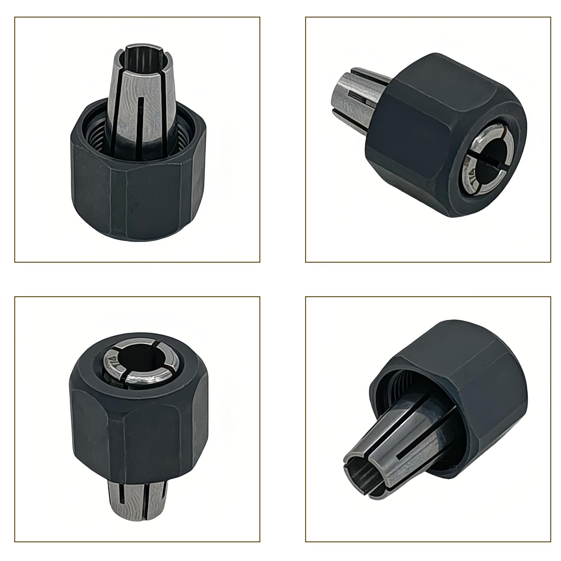 LIKINMAKA 2486-20 assembly—robust collet-to-nut connection.