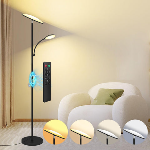 Lilaiaro floor lamp top light provides ambient illumination for living spaces.