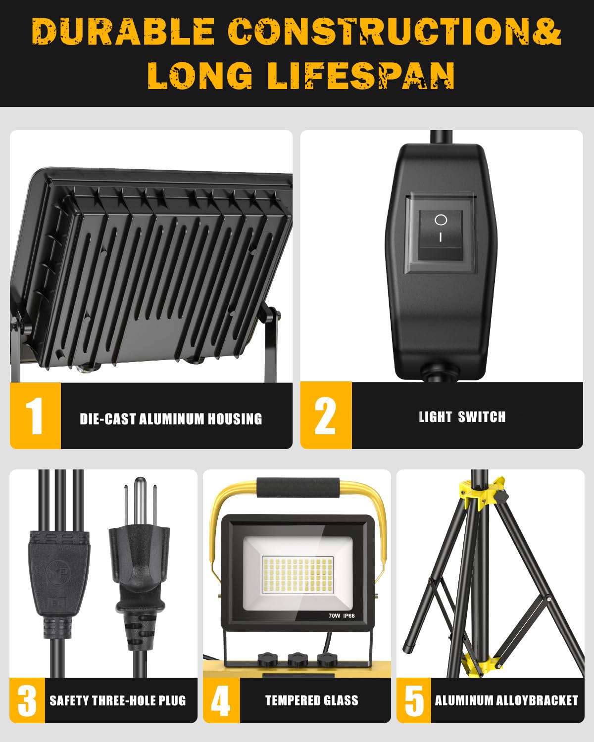 LILTSDRAE foldable tripod enables compact storage and portability