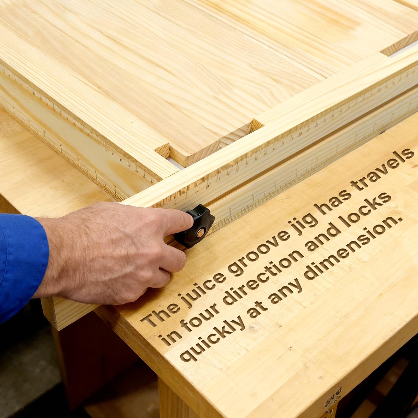 LILXIU in-use view with a board showing a precise groove alignment.