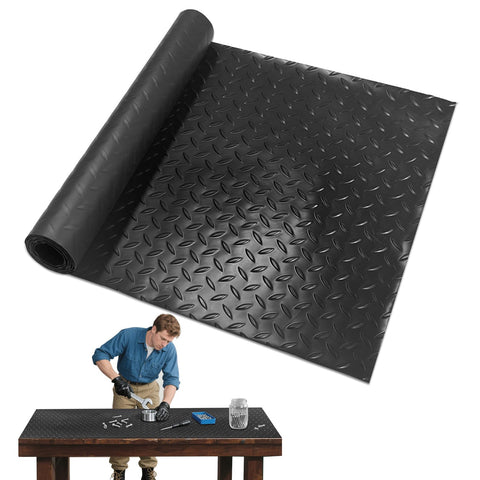 LILXIU workbench mat plain top view; durable PVC surface ready for heavy projects