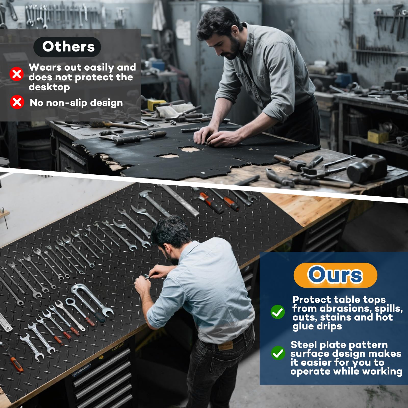 LILXIU scratch and stain resistant surface; resists paints and glues