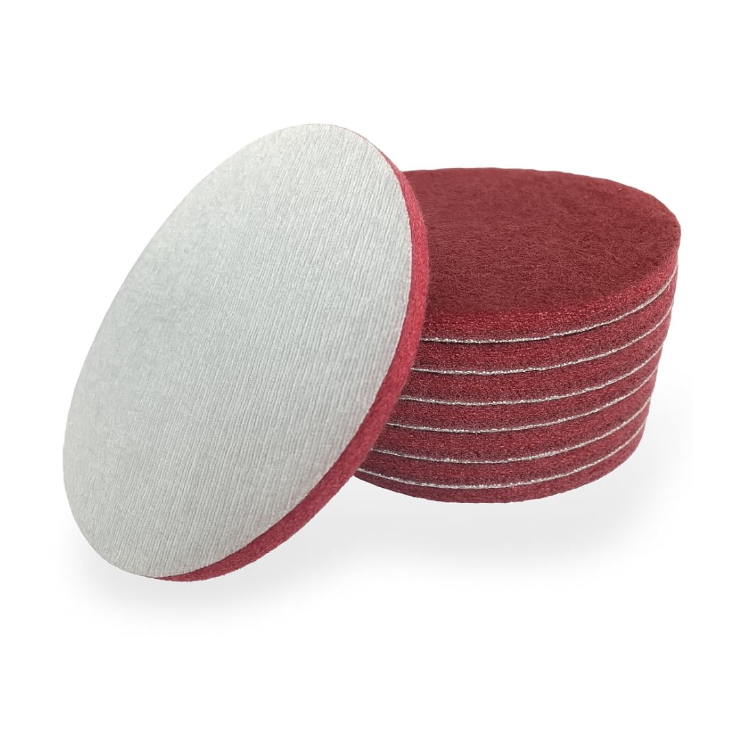 LiME LiNE 6-inch scuffing pad on a dual action sander for better adhesion.