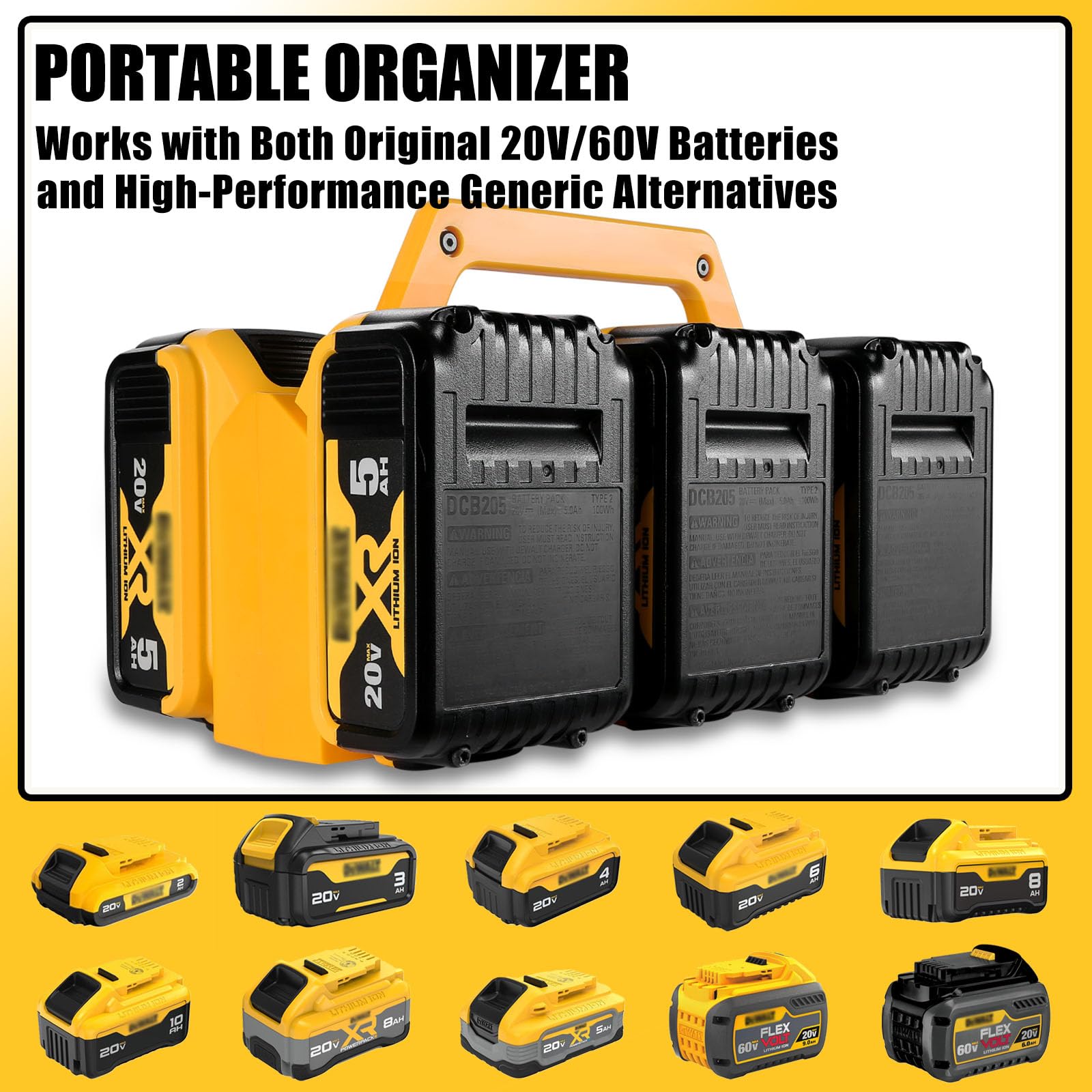 LimeCare 6-slot storage rack protects batteries from drops and dust.
